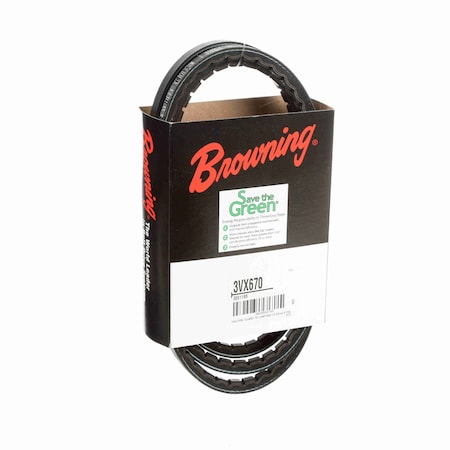 Browning EPDM Notched Belt 98% Efficient 3VX670